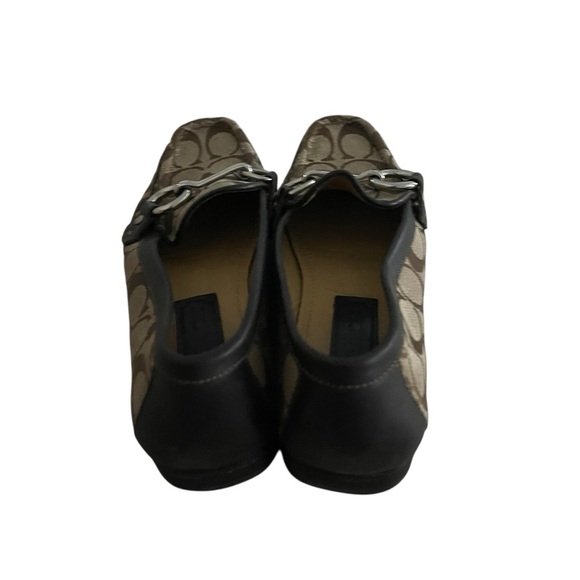 Coach Janie Loafer Brown Flats with Signature Monogram Women Size 7 - Picture 3 of 6